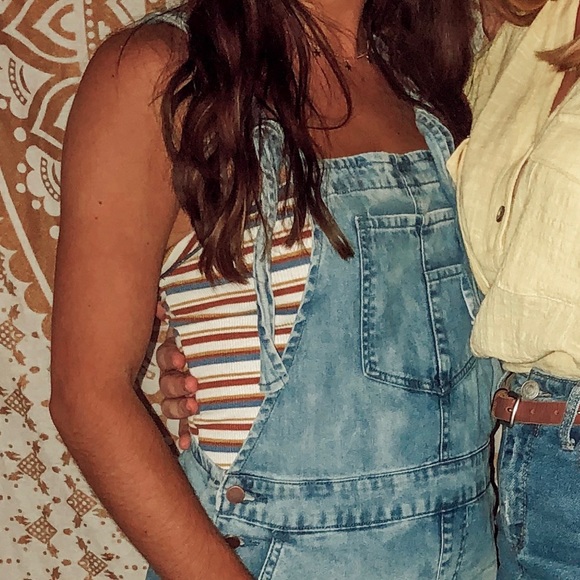 Striped orange white tube top - Picture 5 of 5